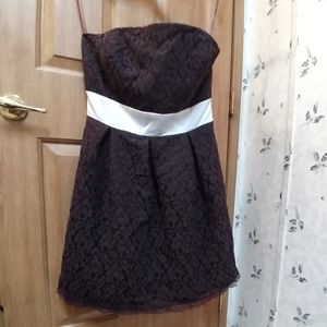 Lace strapless dress xlg